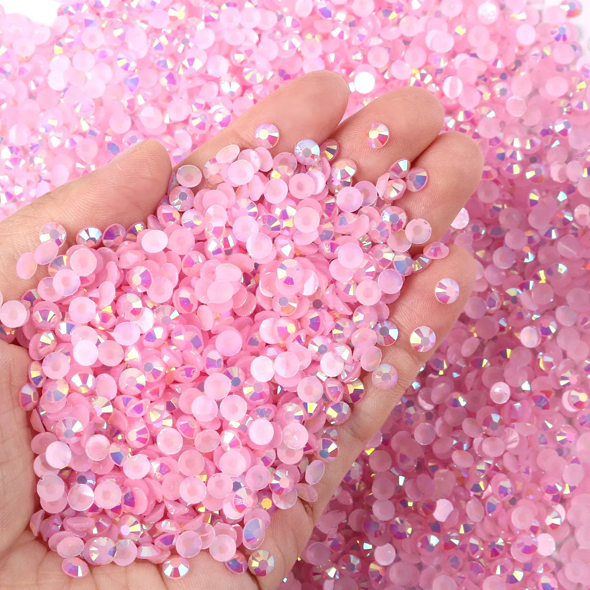 Hot Selling ABcolor 3mm Flat Back Crystal Rhinestone With Multiple Color Options, Circular Resin Rhinestone Nail Diamond Jewelry