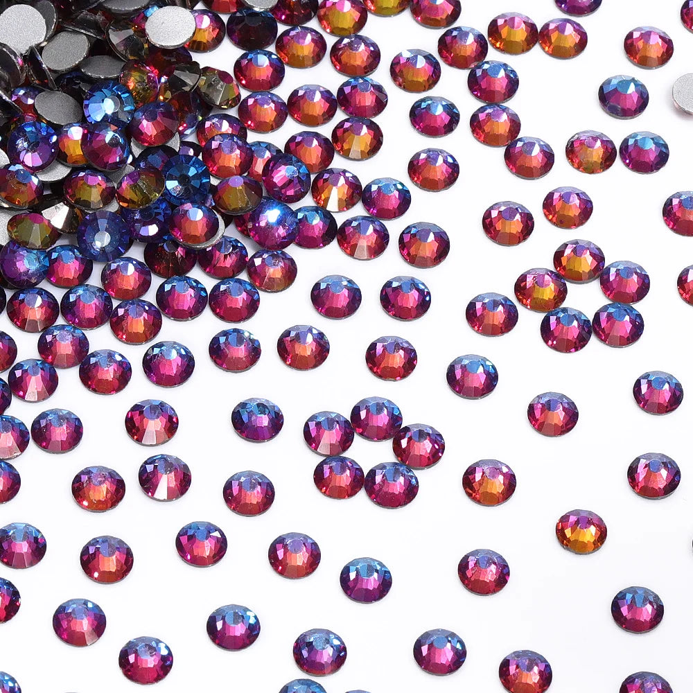 Wholesale Over 200 Colors Non Hotfix Rhinestones SS6-SS30 Glass Crystal Flatback Regular Cut Rhinestones for Shoes and Nails Art