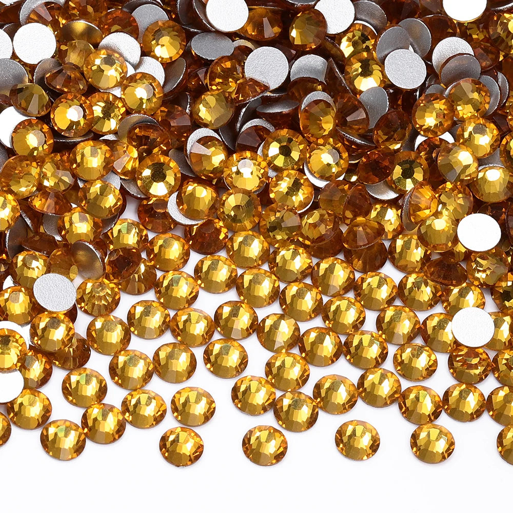 Newest Glass Rhinestones Non HotFix Flatback Rhinestones Bling Shine Bright Bulk Cup Rhinestone for Clothing Accessories