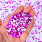 16Cuts Neon White Colors Glass Crystal Rhinestone SS10-SS40 8 Big 8 Small Crystal Strass Bling Bling Flatback Rhinestones