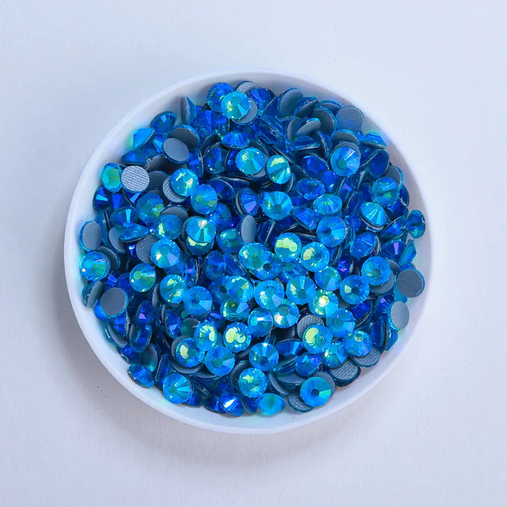 2024 Hot Fix Different Size Small Bag 1440pcs AB Color Bright Shining Clear Glass Crystal Rhinestones for Garment Decoration