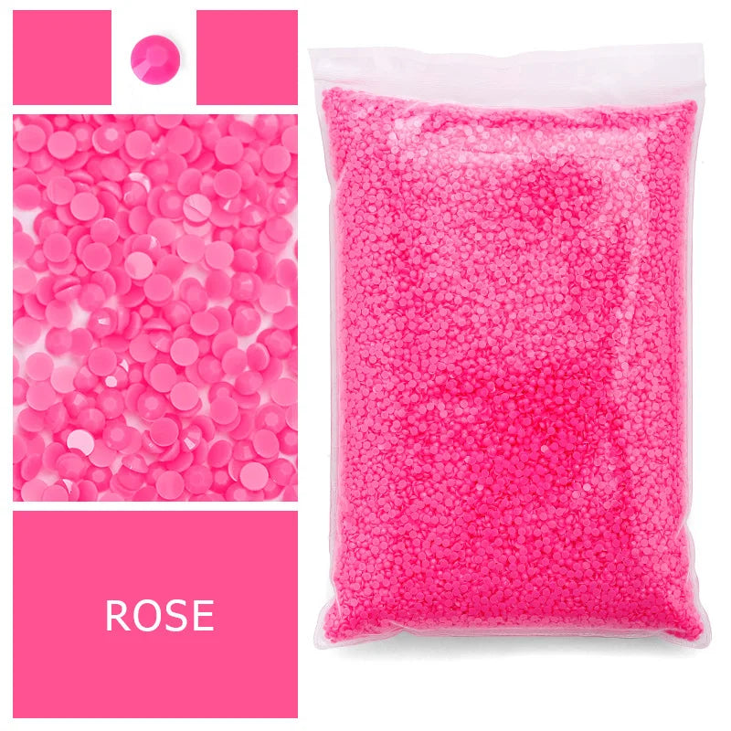 Wholesale Flat Back 2/3/4/5mm Resin Rhinestones Macaroon Series Strass Bulk Bag Rhinestone 50000 Pcs /bag