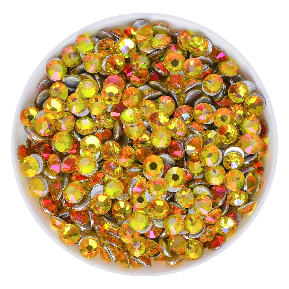 QIYI  SS30-SS60 1130-1187 14400pcs Non Hot Fix Flat Back Factory Wholesale High Quality Durable Glass Rhinestones for Girls