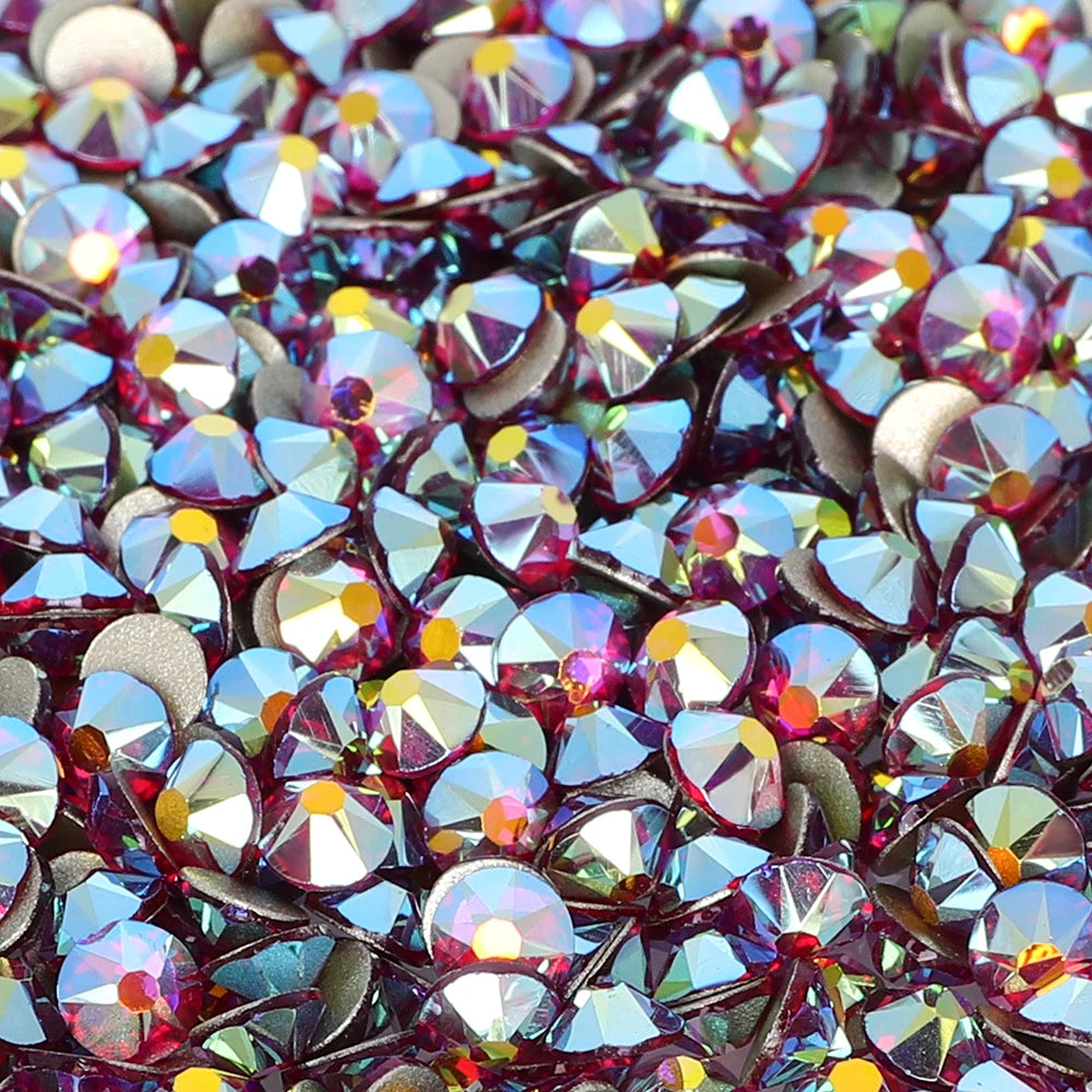 Factory Wholesale Crystal AB Colors 2088 16 Cut Facets Multi and Size Flat Back Golden Bottom High Quality Glass Rhinestones