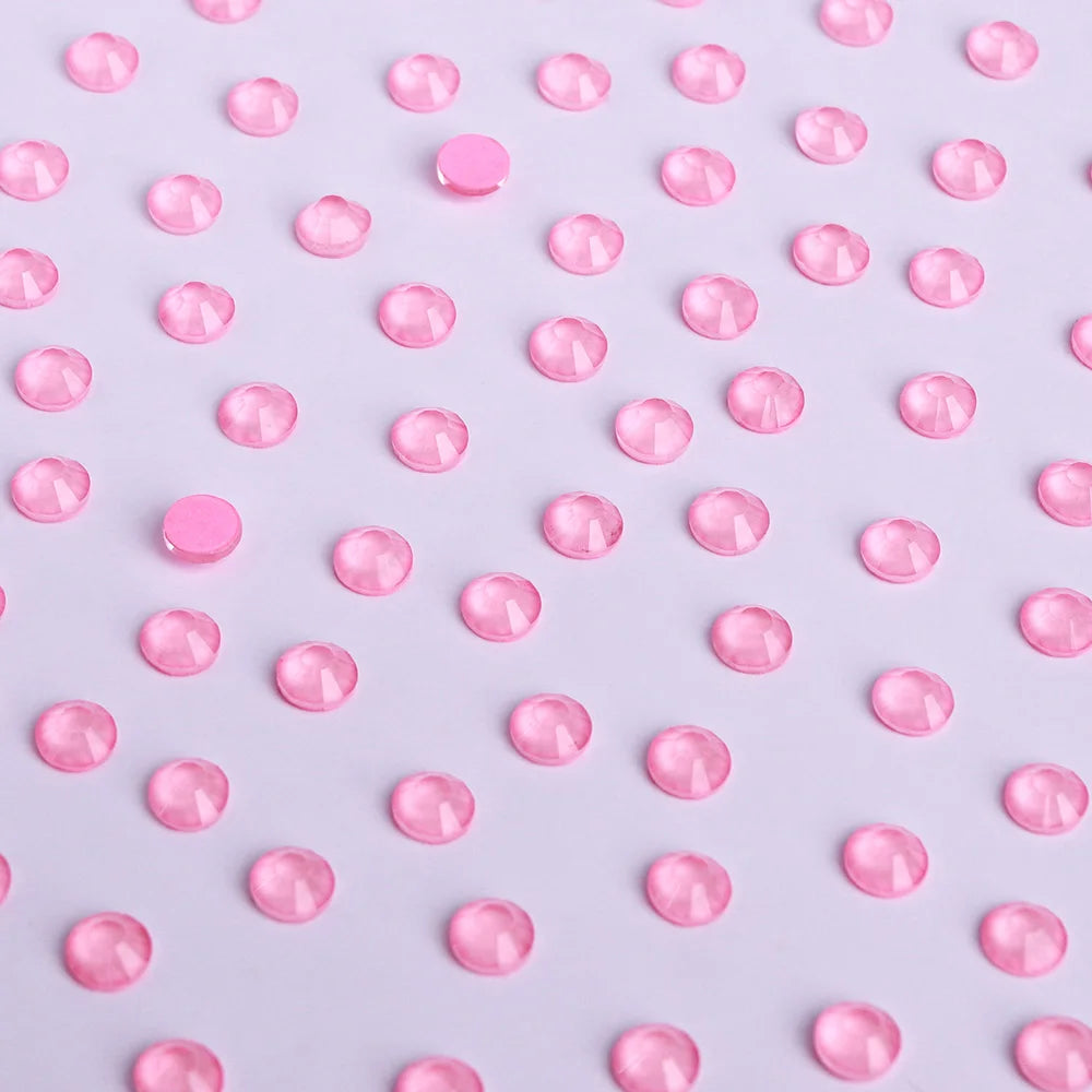 Factory Supply SS6-SS30 Neon Light Pink Glass Flatback Rhinestone 3D Charm Gems DIY Manicure Nail Art Decorations
