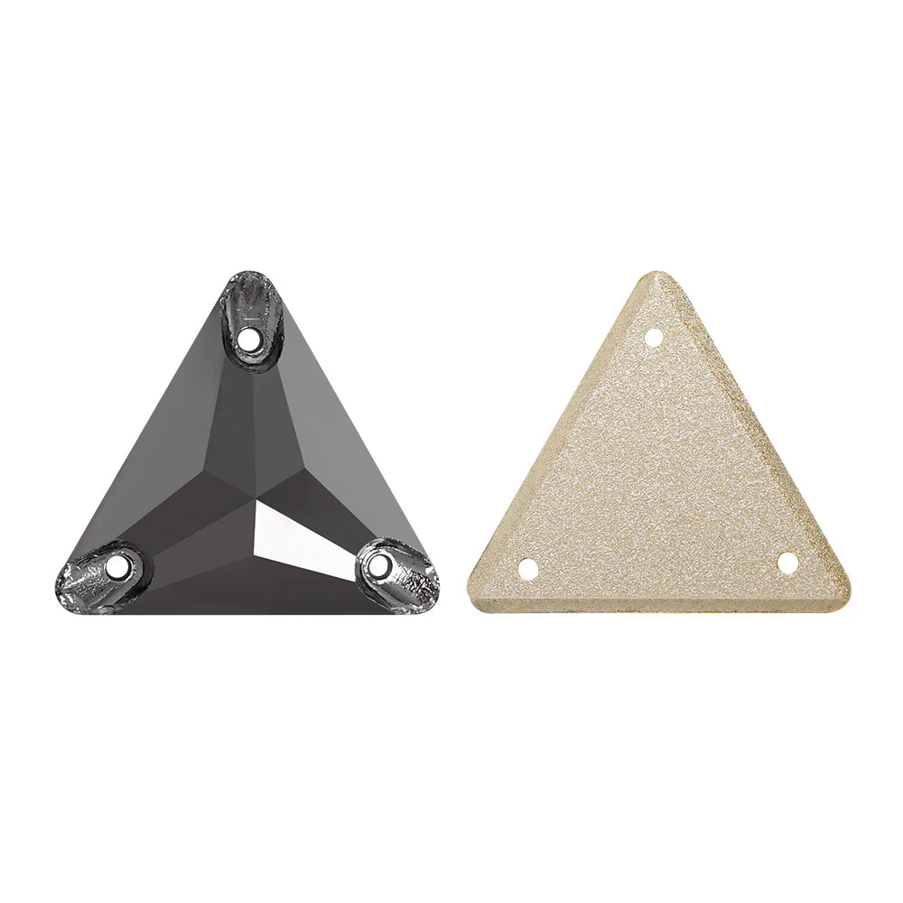 3270 Factory Direct 12mm/16mm/22mm Different Sizes 55+ Colors Top Quality Durable Grade AAAAAA Glass Triangle Sew-on Rhinestone