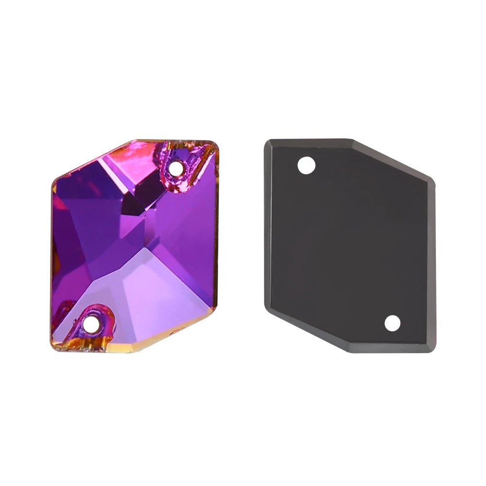 3265 Cosmic Shape 10*12mm/11*14mm/13*17mm/17*21mm Top Quality Durable Innovative Design Clear Glass Sew-on Rhinestones for DIY