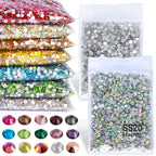SS3-SS50 Wholesale Bulk Rhinestones Crystal Glass Glitter Bling Flat Back Non Hotfix Diamond Stone for Tumbler Nail Art