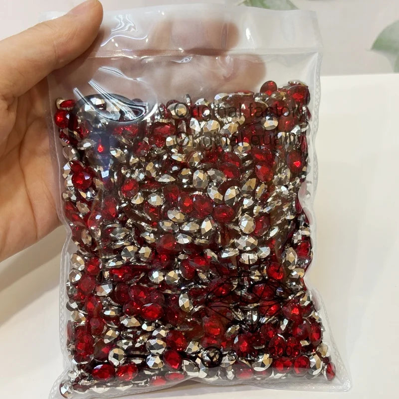 Wholesale Oval-shaped Pointed-back Glass Rhinestones Nail Art Bags Garments Shoe Jewelry Decoration Rhinestone