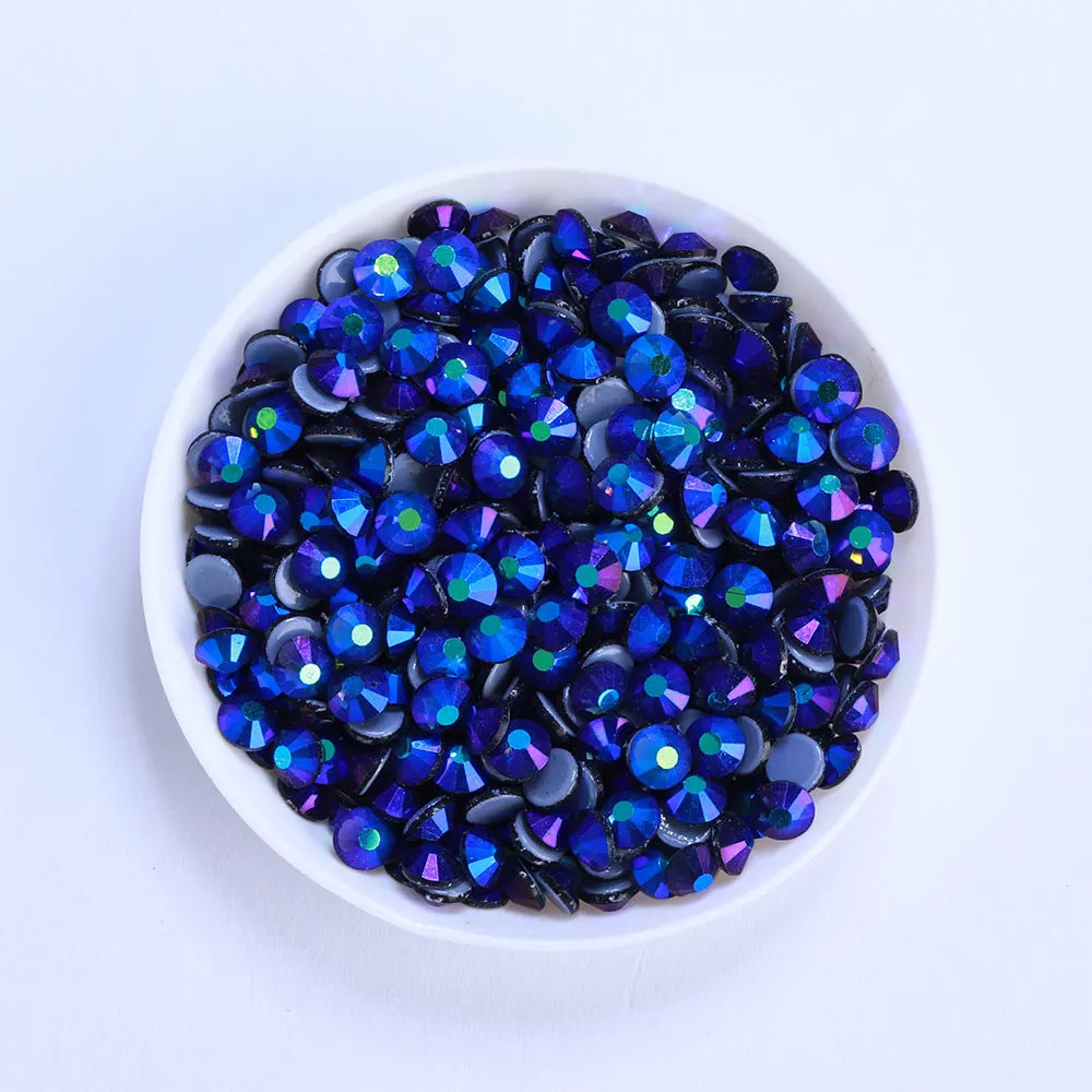 Factory Direct Wholesale High Quality Big Size Ss20-ss50 1440PCS Crystal AB Rhinestones Hot Fix Glass Flat Back Rhinestones