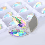 3254 QIYI Innovative Design Top Quality Grade AAAAAA Durable Clear Hard Pure Glass Flat Back Latest Fashion Sew-on Stone