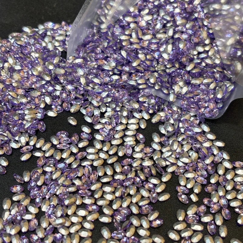 Wholesale Oval-shaped Pointed-back Glass Rhinestones Nail Art Bags Garments Shoe Jewelry Decoration Rhinestone