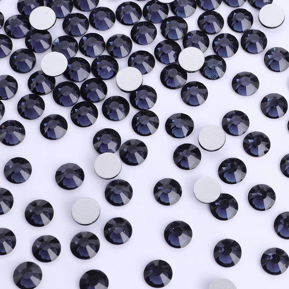 Wholesale Customize Glitter Nial Charms Rhinestone Crystal AB Flat Back Glass HotFix Rhinestones Bulk for Garment
