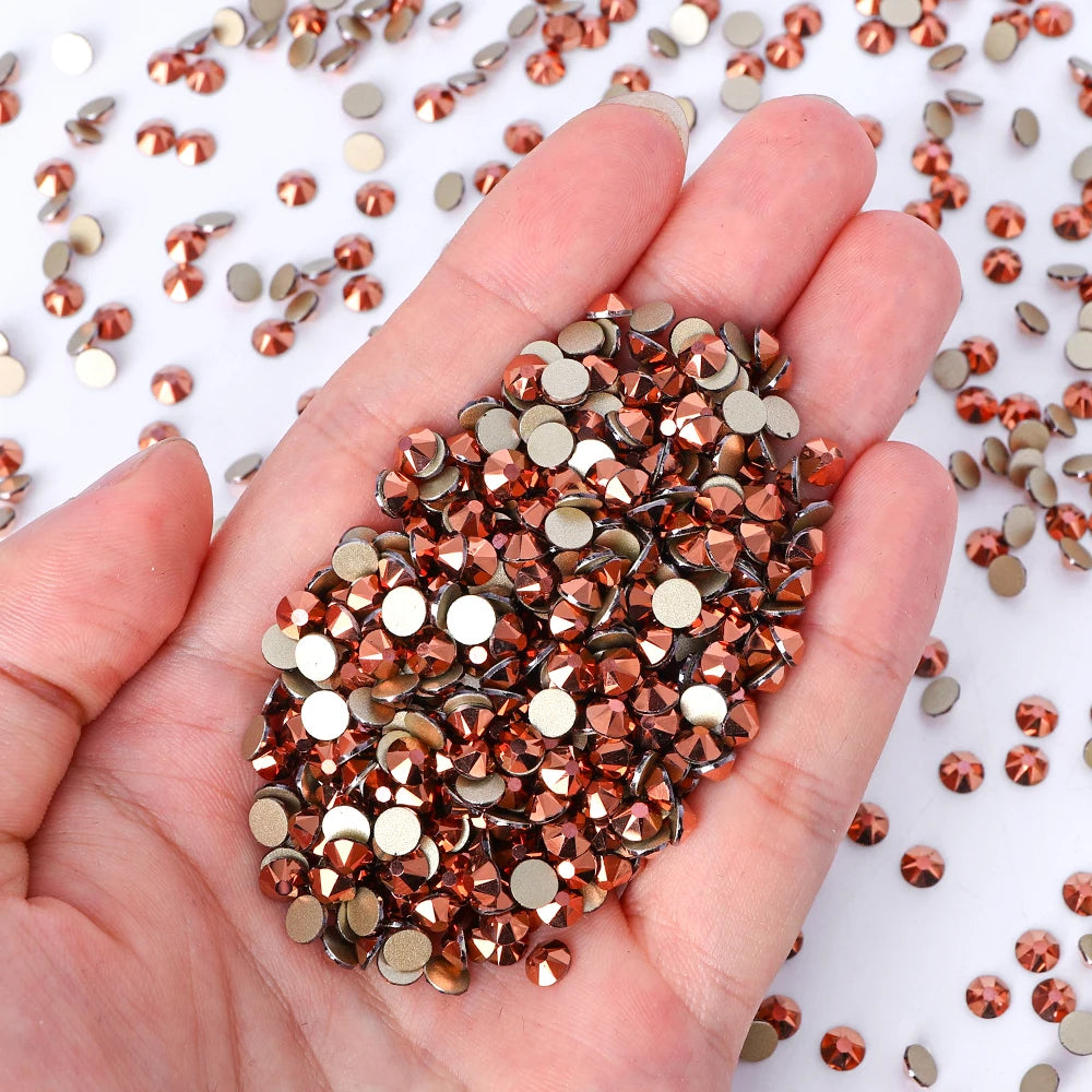 Top Quality 2088 Crystal Glass Rhinestones 16 Cut Facets Round Flatback Diamond Strass AB in Bulk Stones for Cloth Tumbler