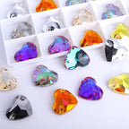 Wholesale Heart Sew on Rhinestone K9 Glass Crystal 3259 Heart Crystal AB Sew-on Stones and Crystals for Dress Decoration