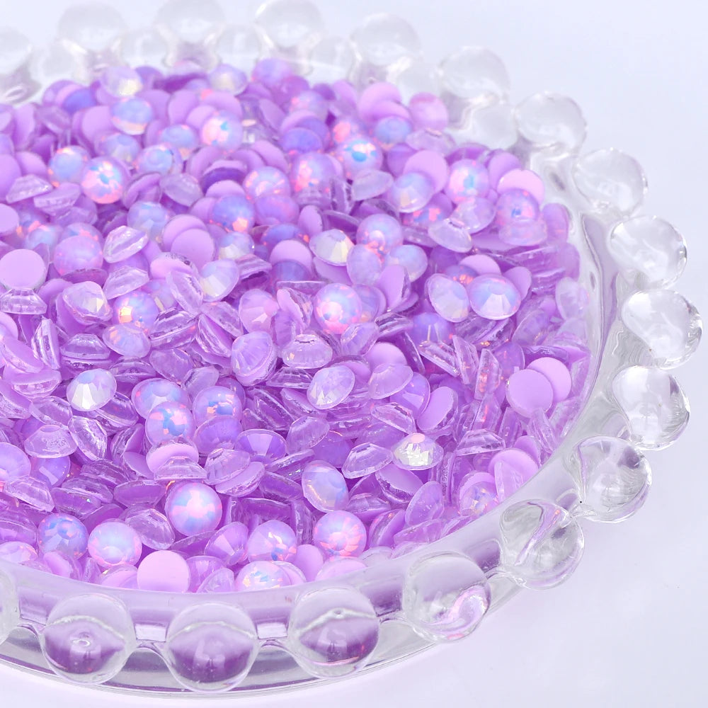 Purple 30Kinds Colors 2024 New Design New Colors Wholesale Rhinestone Non Hotfix Flat Back Crystal Glass  for DIY Nail Clothing