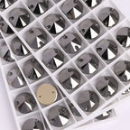 Top Quality Rivoli  80+ Colors Rhinestones Crystal AB Sew-on Rhinestones Glass Gems Clothing Flatback Sewing Stones for Women