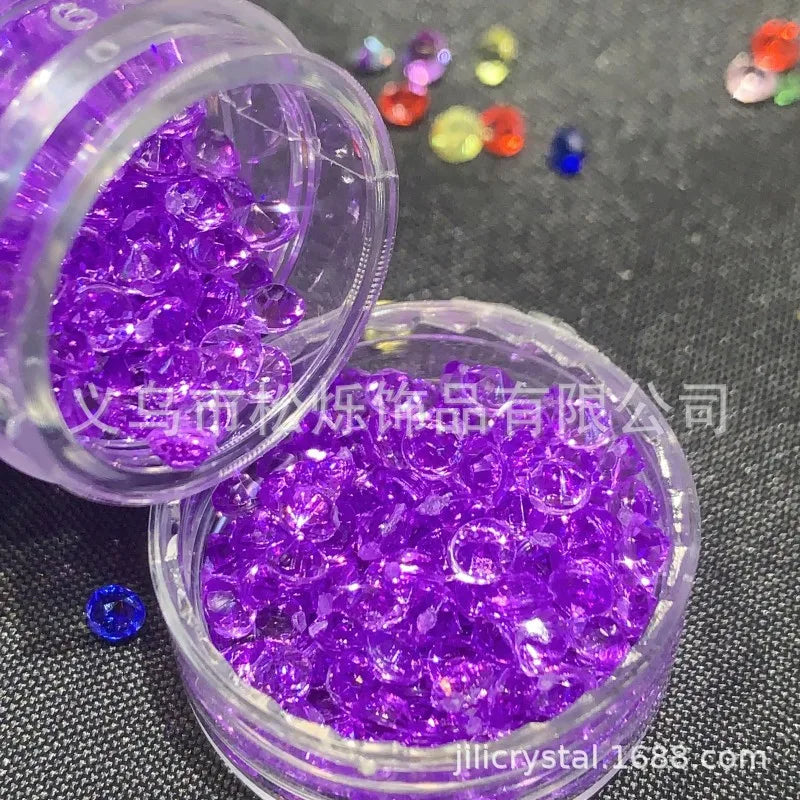 Wholesale Unique Gradient Coloured Plastic Resin Rhinestones Loose Beads for DIY Accessories Bulk Craft Materials