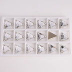 Customizable Triangle Crystal Glass Rhinestones  Sew on Rhinestones Crystal Flatback Sewing Strass for Wedding Dresses Garment