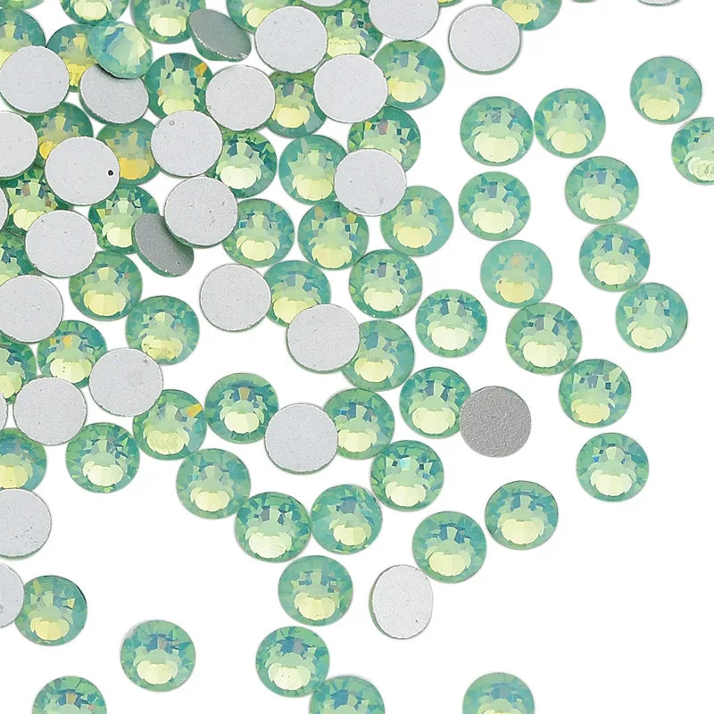 Factory Wholesale Flat Back Strass Crystal Decorative Bra Blue Opal Color Silver Base Non-Hot Fix with Loose Rhinestones