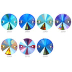 Rivoli Rhinestones 55 Colors Crystal AB Sew-on Rhinestones Glass Gems Clothing Flatback Sewing Stones for Women