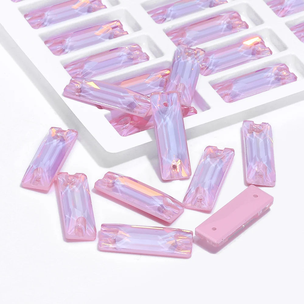 3250 Wholesale Rectangle  Cosmic  4*8/6*18/7*21/8.5*26mm Crystal Glass Sew-on Rhinestones Flatback or Clothing Decoration