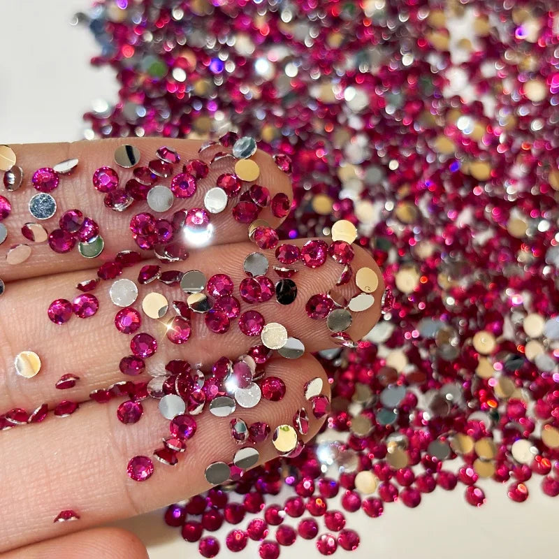 Wholesale Resin Round Flatback Loose Rhinestones for Nail Art Bags Shoes & Garment Accessories-DIY Materials