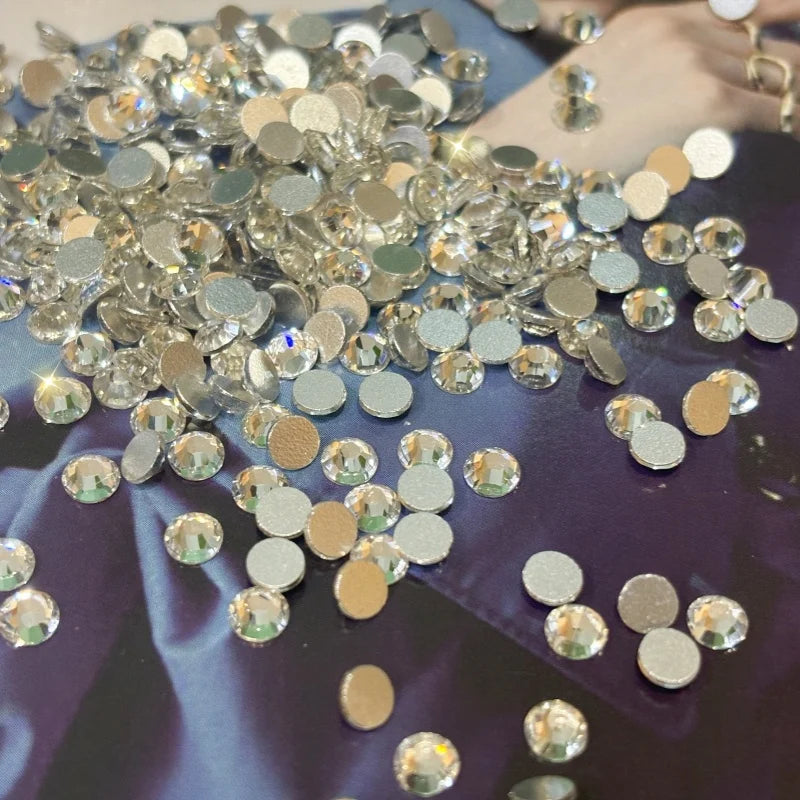 Wholesale 14400pcs Non-Hotfix Flat Back Glass Rhinestones SS16 Rhinestones for Nail Art Shoes Garments Tumbler Cups Rhinestone