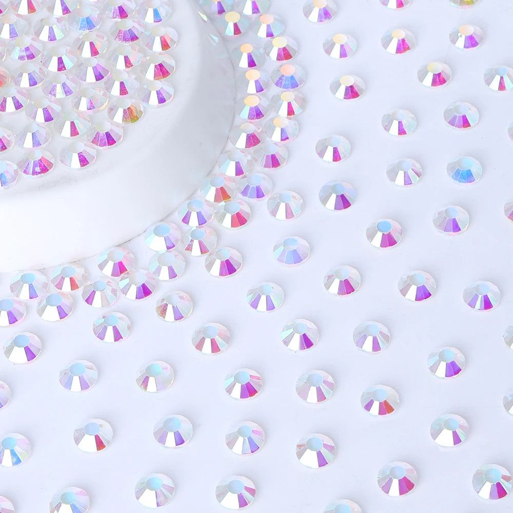 Factory Wholesale Custom High Quality Over 175 Colors Rhinestones Bulk Flat Back Non Hotfix Crystal Stones for Decoration Design