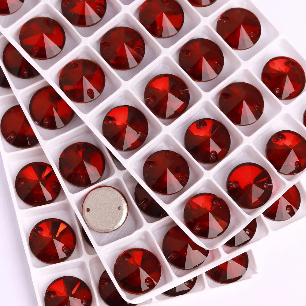 Top Quality Rivoli  80+ Colors Rhinestones Crystal AB Sew-on Rhinestones Glass Gems Clothing Flatback Sewing Stones for Women