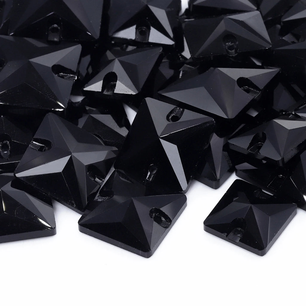 QIYI 3240 High Quality K9 Glass Crystal Rhinestones Glass Beads Triangle Sew-on Crystal Stones for Wedding Dress Bags Shoes