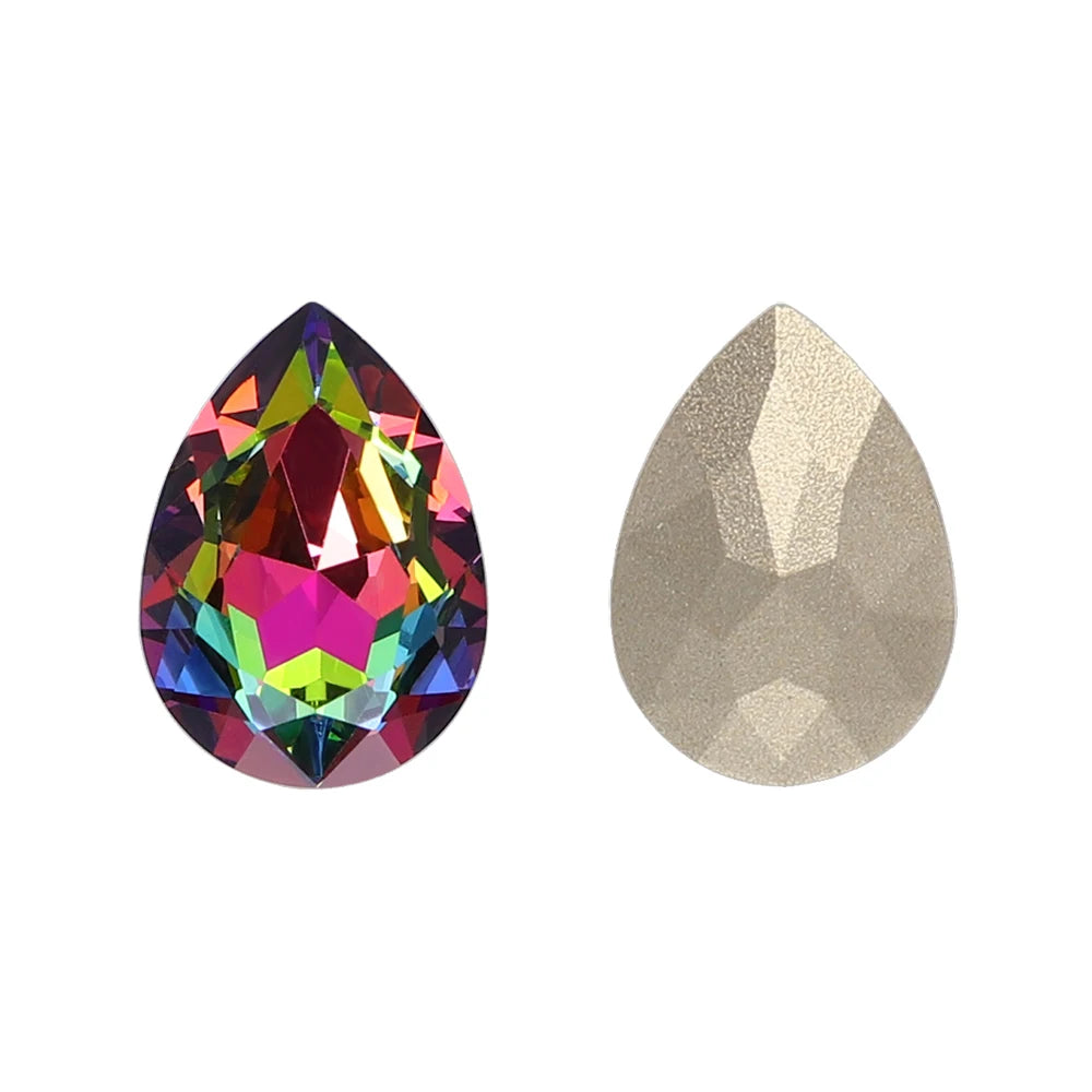 Factory Direct Effect Color New Design K9 Glass Top Quality Crystal Point Back Drop Shape Rhinestones for Clothing Accessories