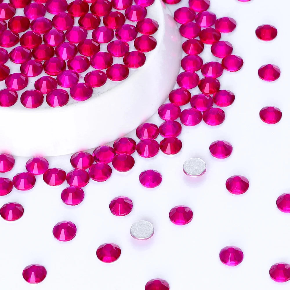 SS3-SS30 1440PCS Peach Dark Violet Glitter Diamond Non-Hotfix Flat Back Rhinestones Bulk Glass Crystal for Tumbler Rhinestones