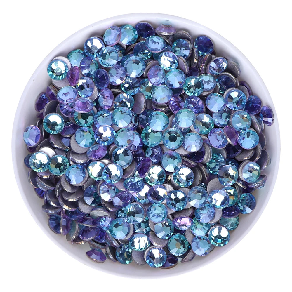 QIYI 1130-1187 SS30-SS60 Non Hot Fix Flat Back Factory Direct Wholesale High Quality Durable Glass Crystal Rhinestones for Girls
