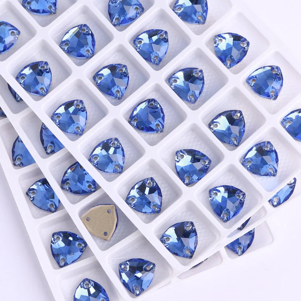QIYI Brand New Product Explosion 55+ Colors 12*12mm/16*16mm/22*22mm High Quality Glass Sew-On Rhinestones (3272)