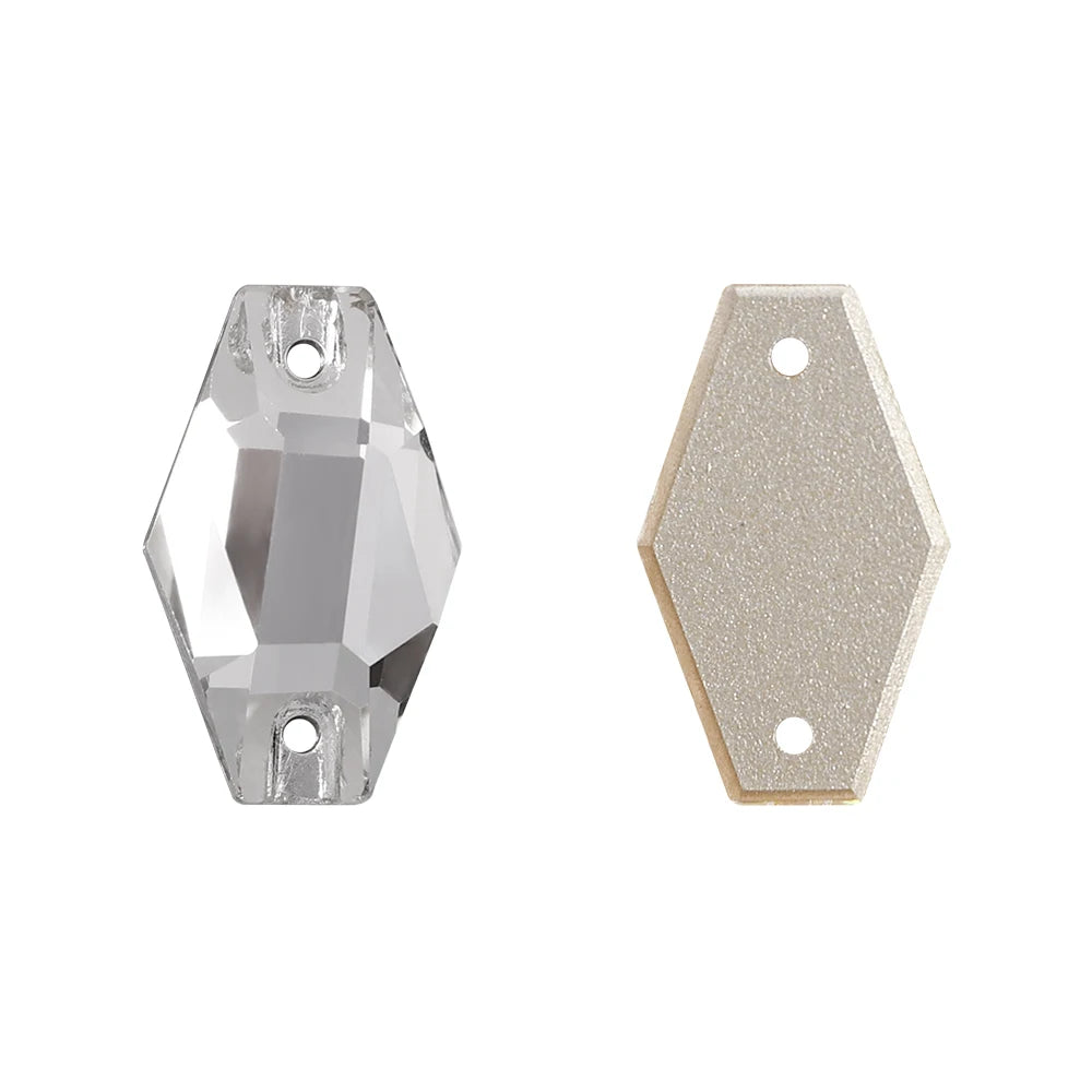 3261 QIYI Hexagon Innovative Design High Quality Durable Pure Luxury Glass Crystal Sew-on Stone Rhinestones for Wedding Dress