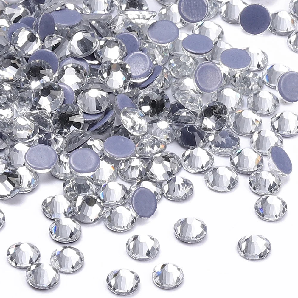 200+ Colors High Quality 4A+ Factory Direct Wholesale Durable Pure Luxury Bright Glass Crystal Cosmic Hot-fix Rhinestones