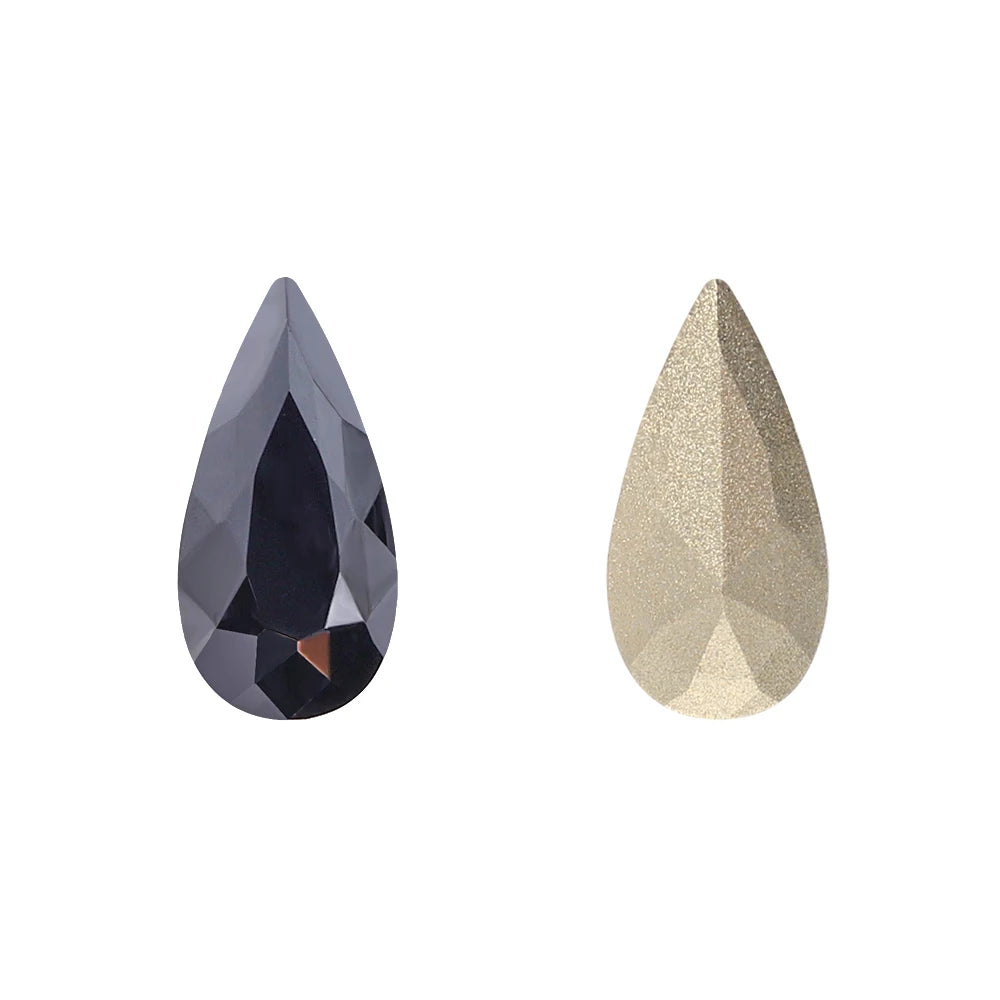QIYI K9 Glass Tear Drop Shape Effect Color High Quality Fancy Shape Sparkling Bright Shining Point Back Stones for Decoration