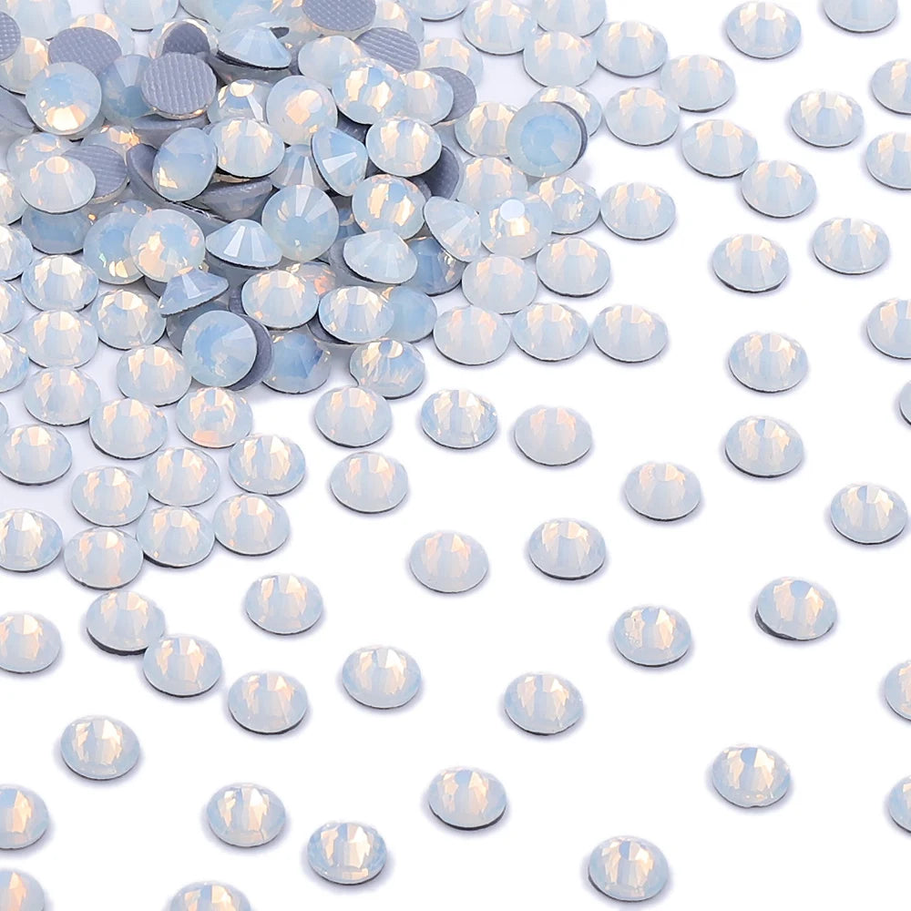 Factory Price Hotfix Glass Crystal Flat Back Rhinestone Round Hotfix Crystal Stone Shine Blilng  for Clothing Accessories