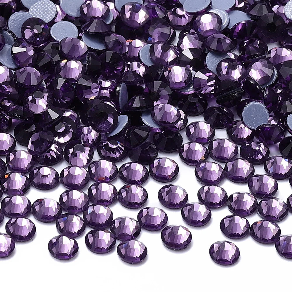 QIYI SS3-SS50 Colorful Hotfix Rhinestones Glitter Crystal Glue on Strass Diamond Rhinestones for Garment Decorations