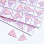 3271 Hot Selling Slim Triangle Factory Direct Wholesale High Quality Durable Shimmering Clear Glass Crystal Sew-On Rhinestones