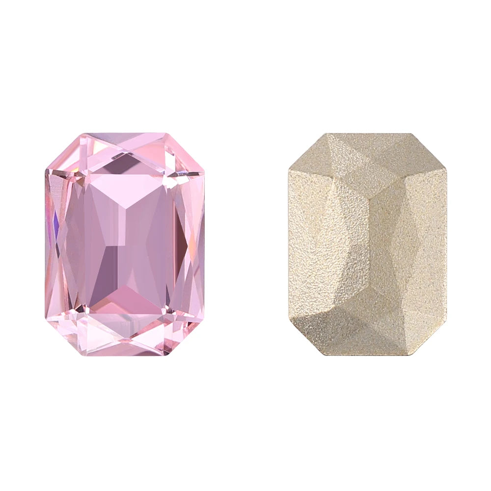 New Shape Hot Selling Maxi Cushion Octagon K9 Glass High Quality Durable Innovative Design Popular Decoration Point Back Stones
