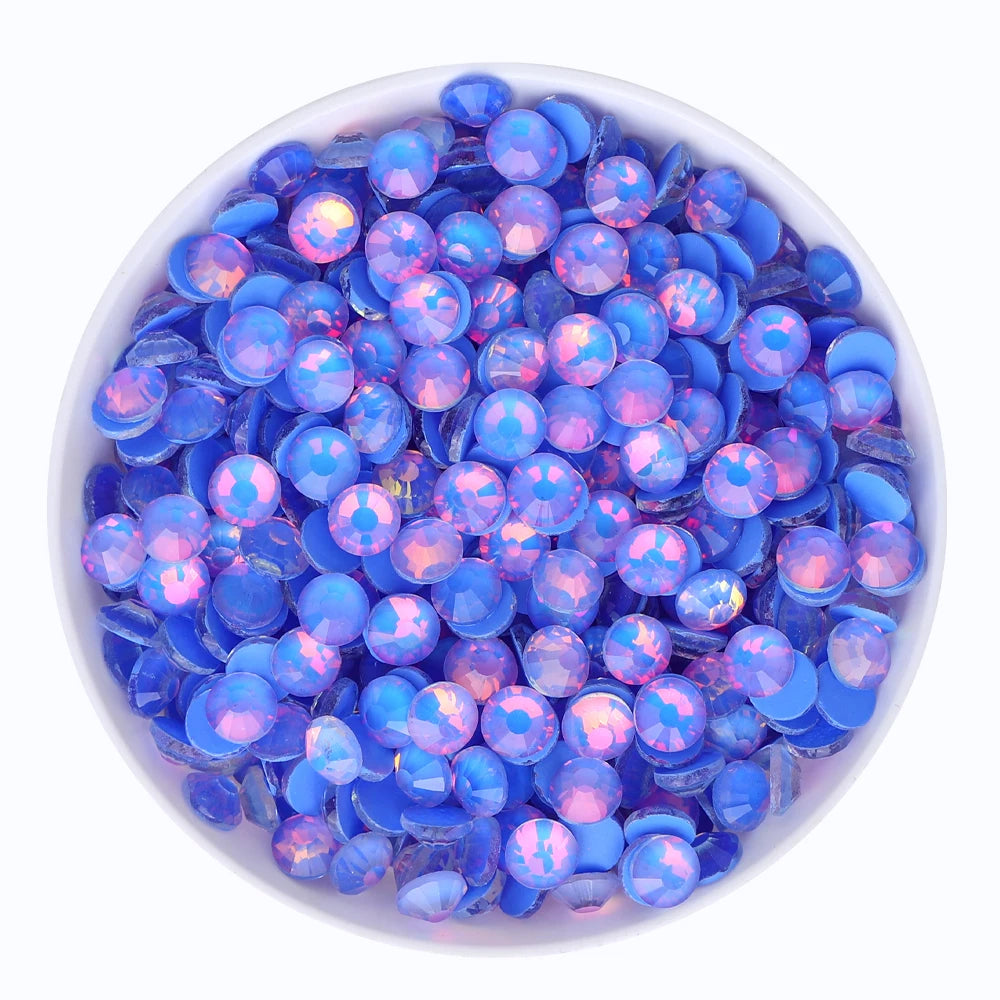 QIYI Hot Sale 3mm 4mm 5mm 6mm Crystal Mocha Opal  Clear Non Hotfix Glass Rhinestones Wholesale Trimmings for Nail Art