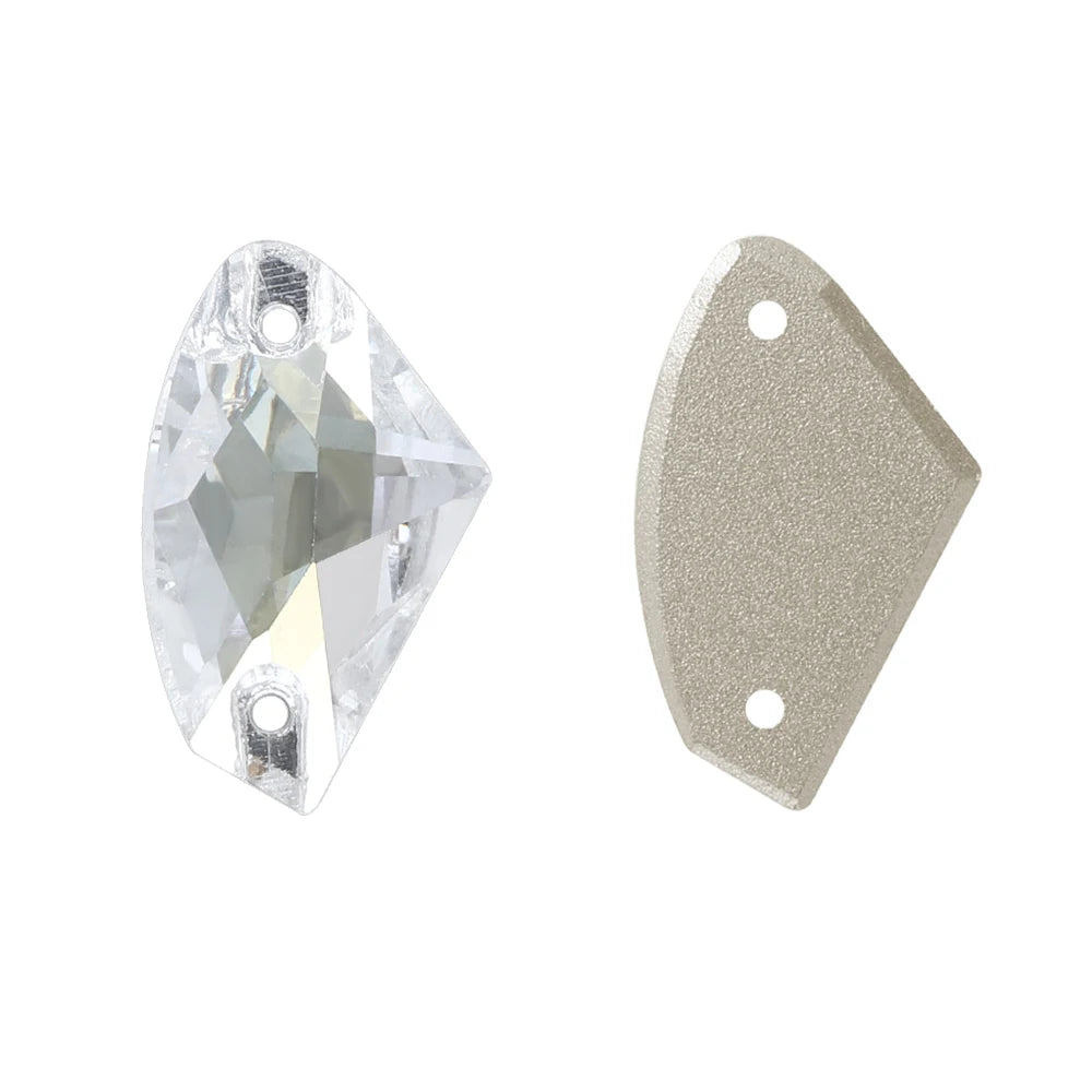 Factory Direct Wholesale Low MOQ Glass Crystal Galactic Sew-On Rhinestones With Two Holes for Garment Decoration 3256