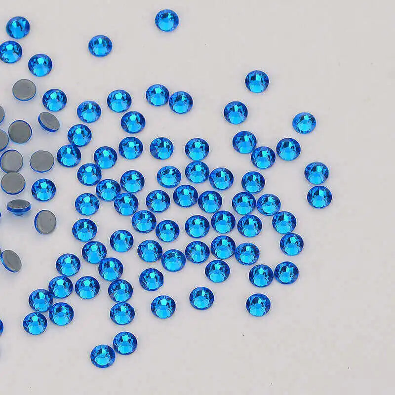 Factory Wholesale Blingbling Flat Back Rhinestones Hot Fix Crystal Glass for Cloth Same Cut Bulk Glass Rhinestones
