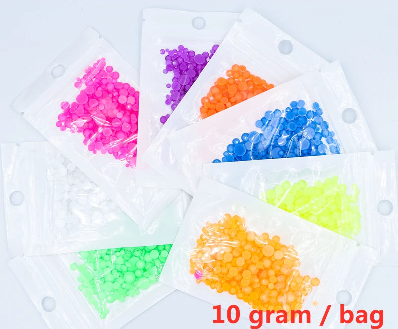 Fluorescent Luminous Mix SS6-SS20 Non Hotfix Neon Rhinestone Noctilucent Electric Nail Art Decorations