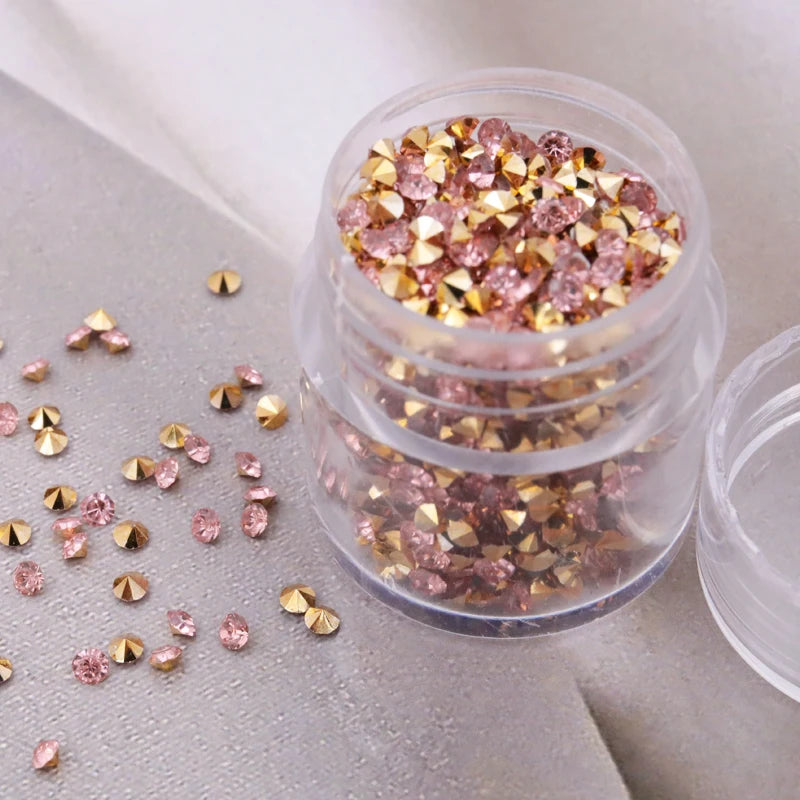 High Quality Bulk Fine Glass Epoxy Resin Nail Sequins Glitter Small Clothing Accessories Rhinestones Type