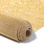 Hot Sale 45*120 CM Rhinestones Mesh Crystal Glass Rhinestone Sheet Aluminum Trimming for Garment DIY Decoration