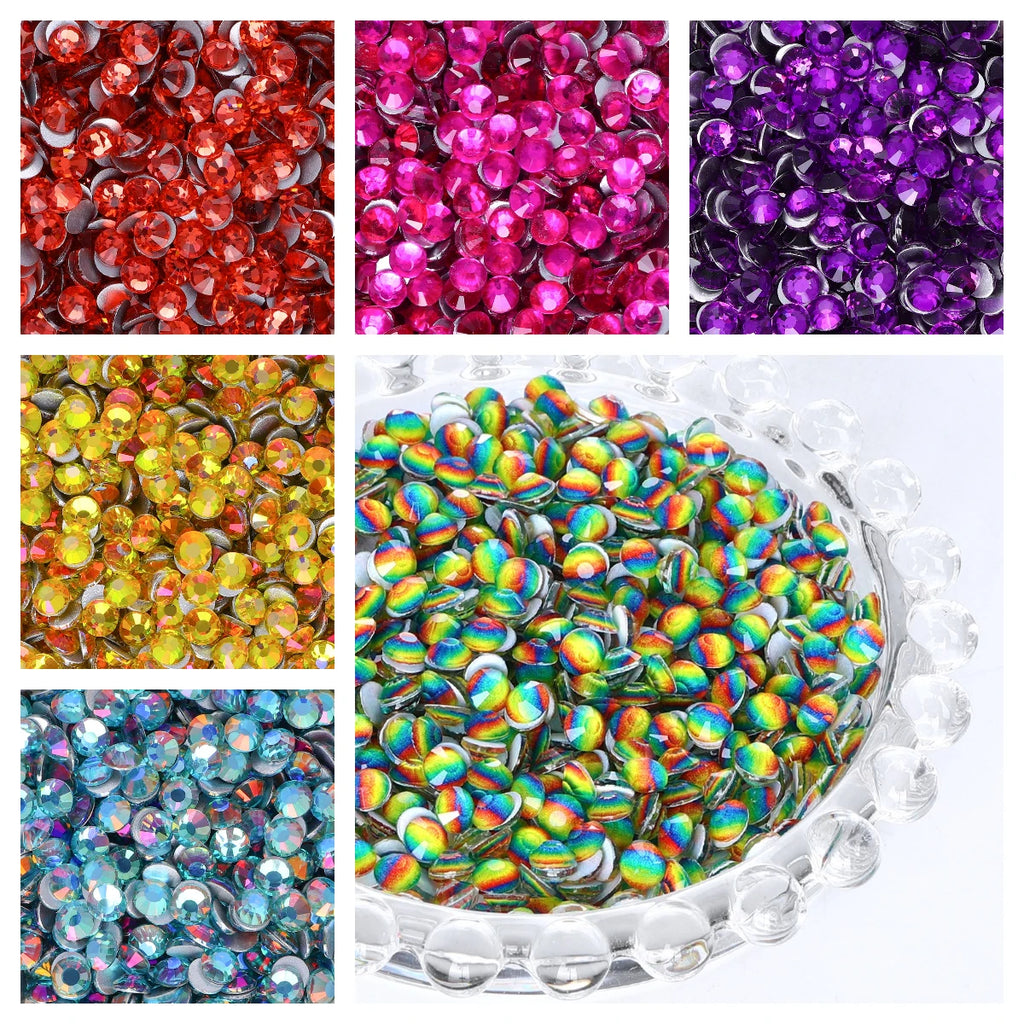 QIYI 1130-1187 SS3-SS20 Factory Direct Wholesale High Quality Durable Glass Crystal Non Hot Fix Flat Back Rhinestones for Girls