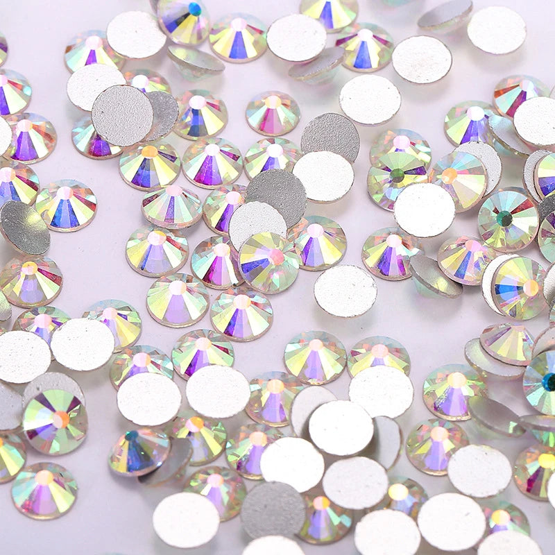 Factory Wholesales Rhinestone  Nail Art Crystal Rhinestone Non Hotfix Flat Back for Top Decoration Accessories